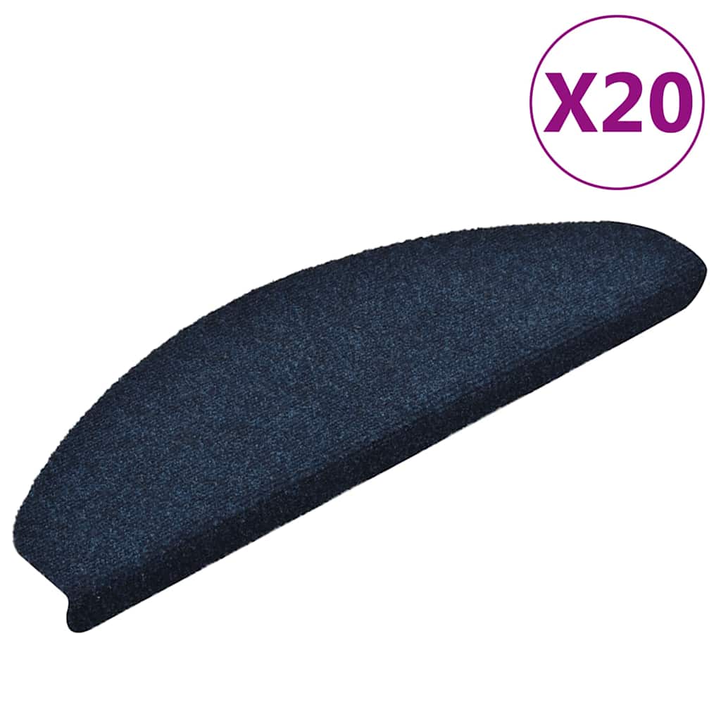 JUNG Vida Stufenmatten Selbstklebend 20 Stk. 65x21x4 cm Marineblau Halbrund Groß