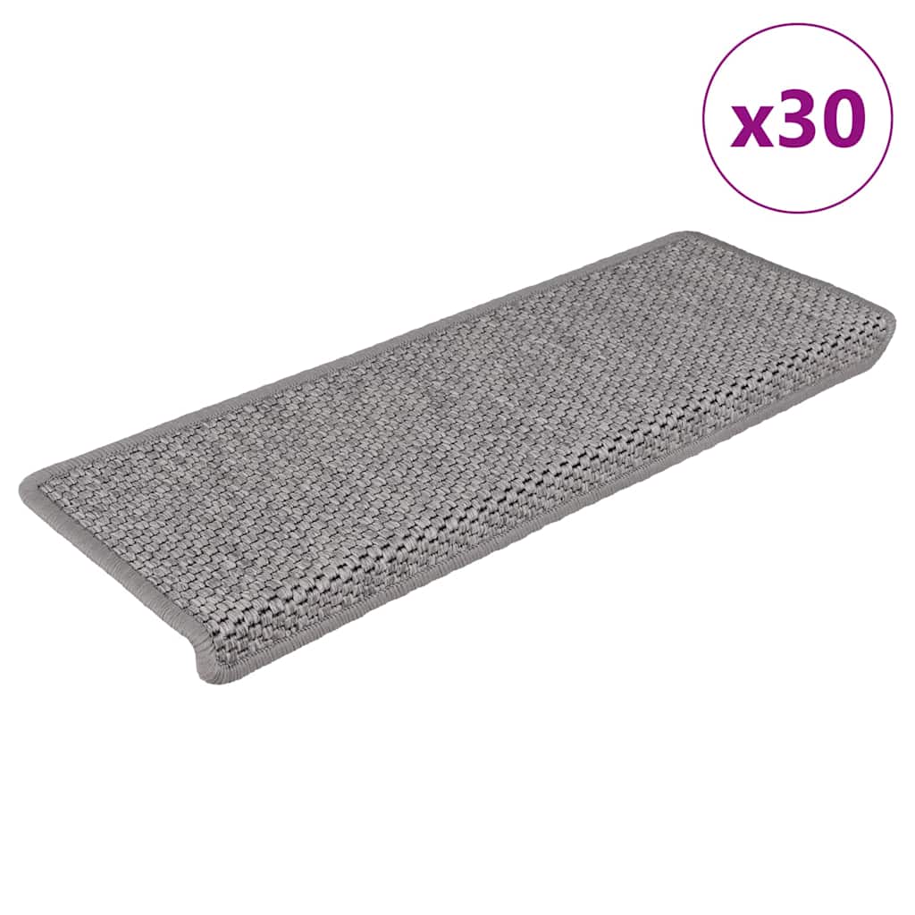 JUNG Vida Stufenmatten Selbstklebend Sisal-Optik 30Stk. 65x21x4cm Silbern