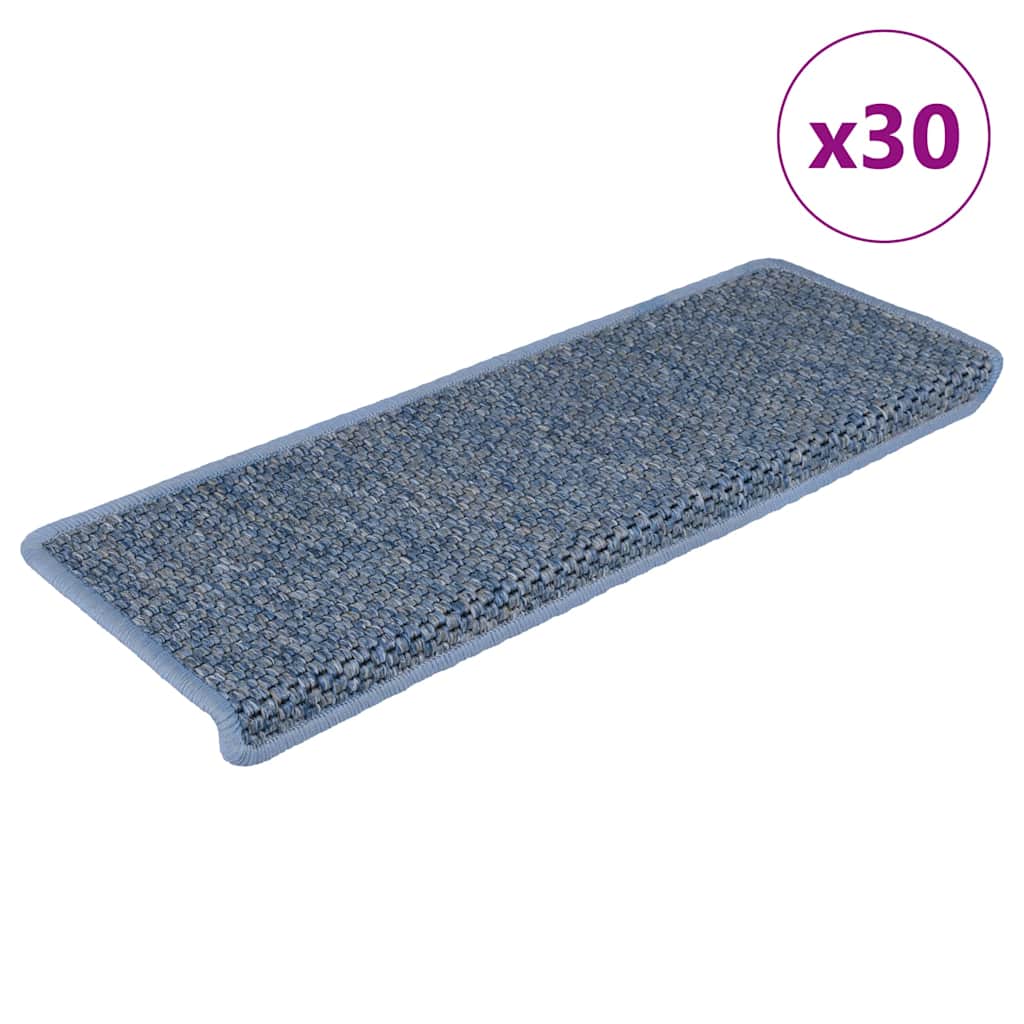JUNG Vida Stufenmatten Selbstklebend Sisal-Optik 30Stk. 65x21x4cm Blau