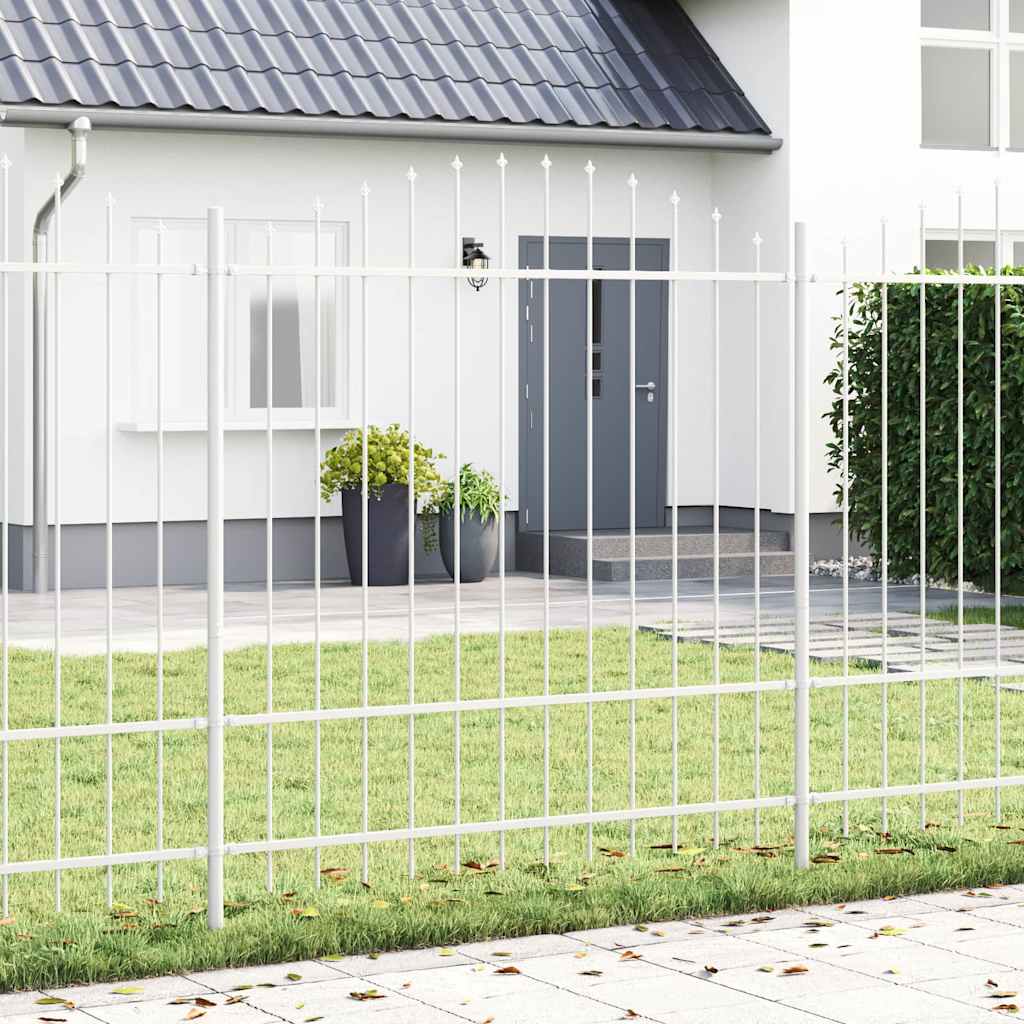 JUNG Vida Gartenzaun 5 pcs Weiß 170 x 215 cm Pulverbeschichteter Stahl
