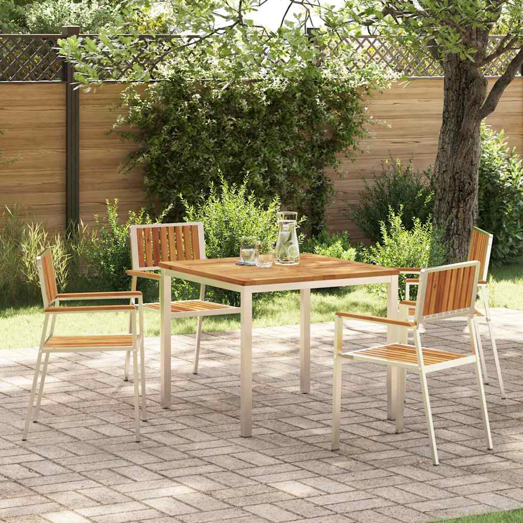 JUNG Vida Outdoortisch-Set 5 pcs Braun Massivholz Akazie