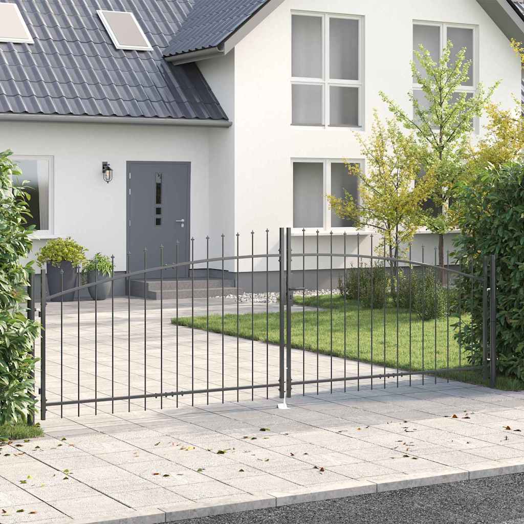 JUNG Vida Doppeltor mit Schloss Grau 400 x 199.5 cm Stahl