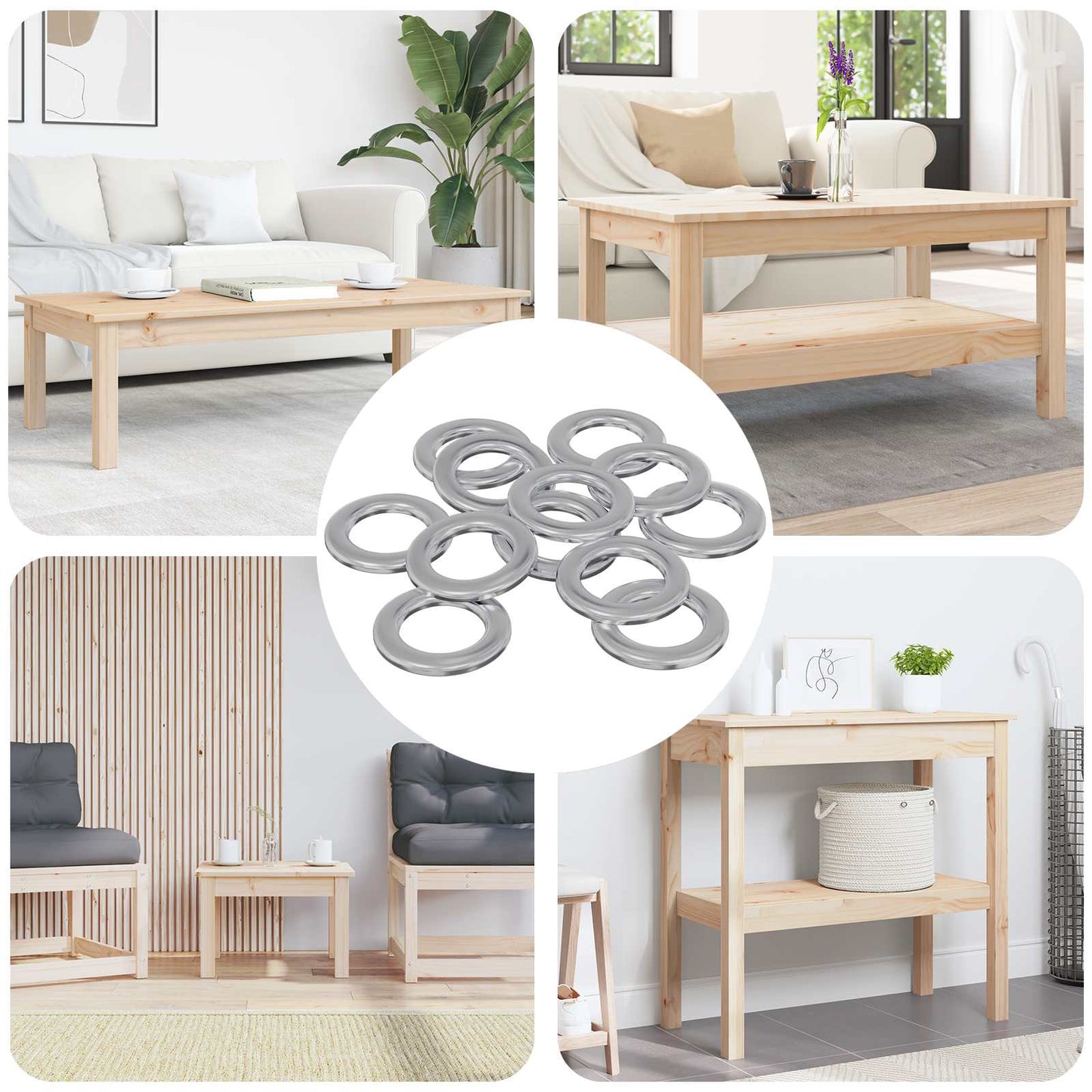 JUNG Vida Unterlegscheiben 52941 pcs Silber Eisen