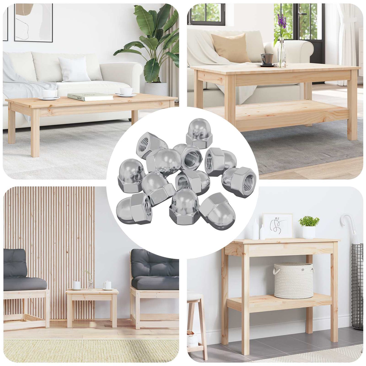 JUNG Vida Eichelmuttern 3913 pcs Silber Eisen