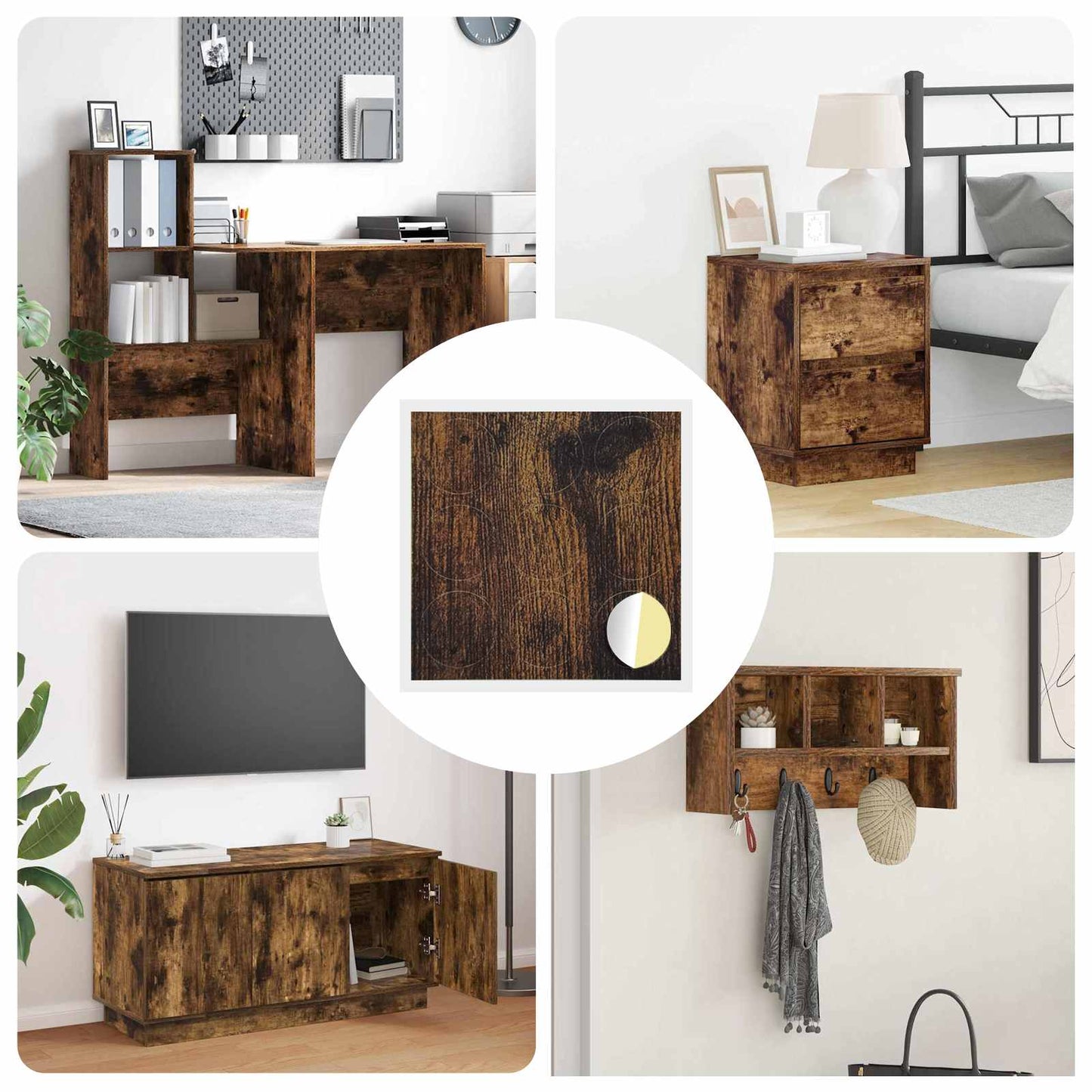 JUNG Vida Selbstklebende Schraubenabdeckung 12 pcs Geräucherte Eiche