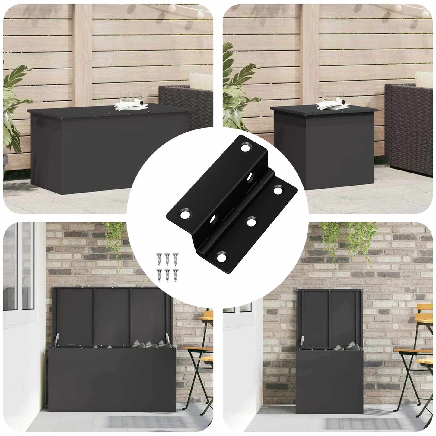 JUNG Vida Scharnier 537 pcs Schwarz 38 x 17 x 60 mm Eisen