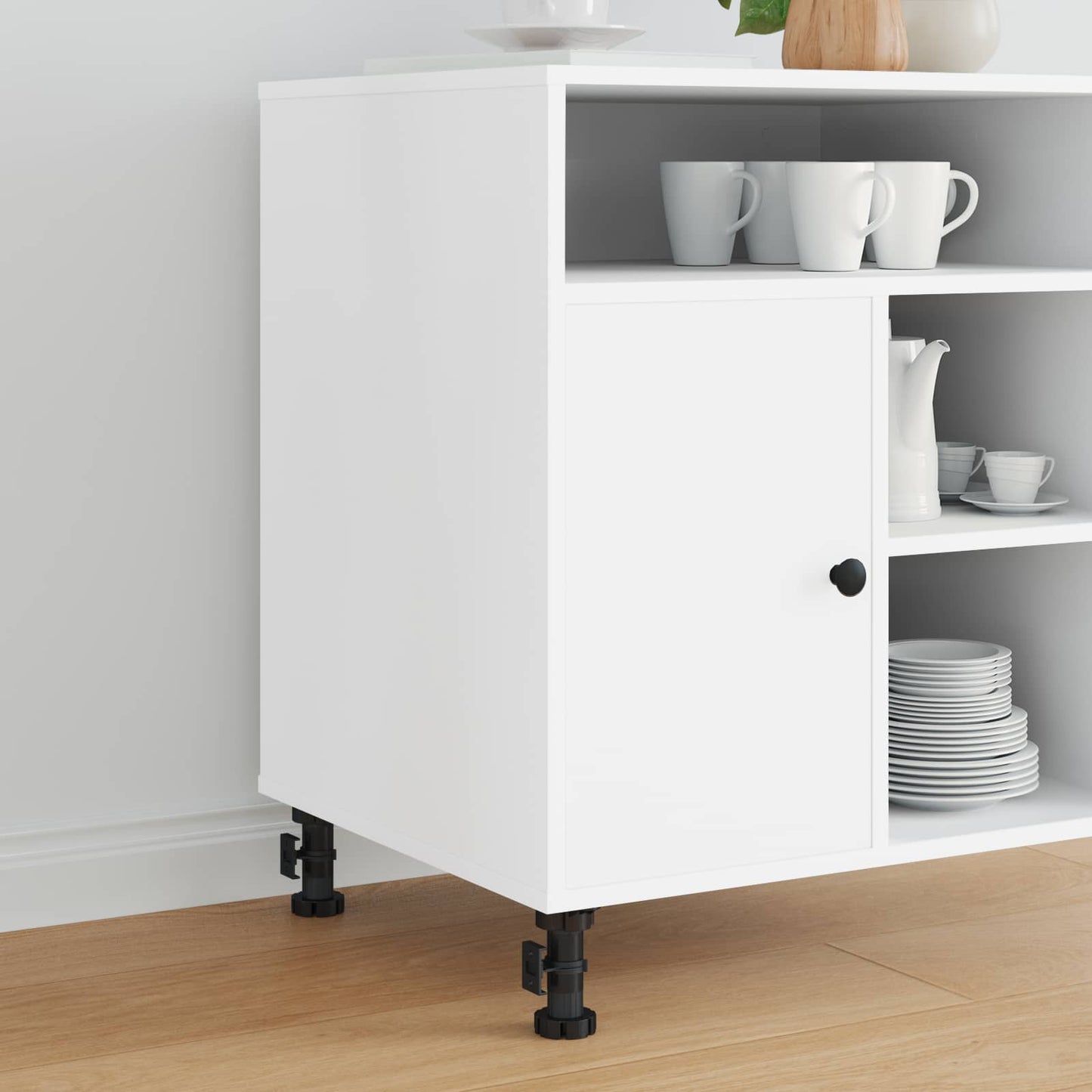 JUNG Vida Möbelbeine Verstellbar 2 pcs Schwarz 46 x 46 x 128 mm PP