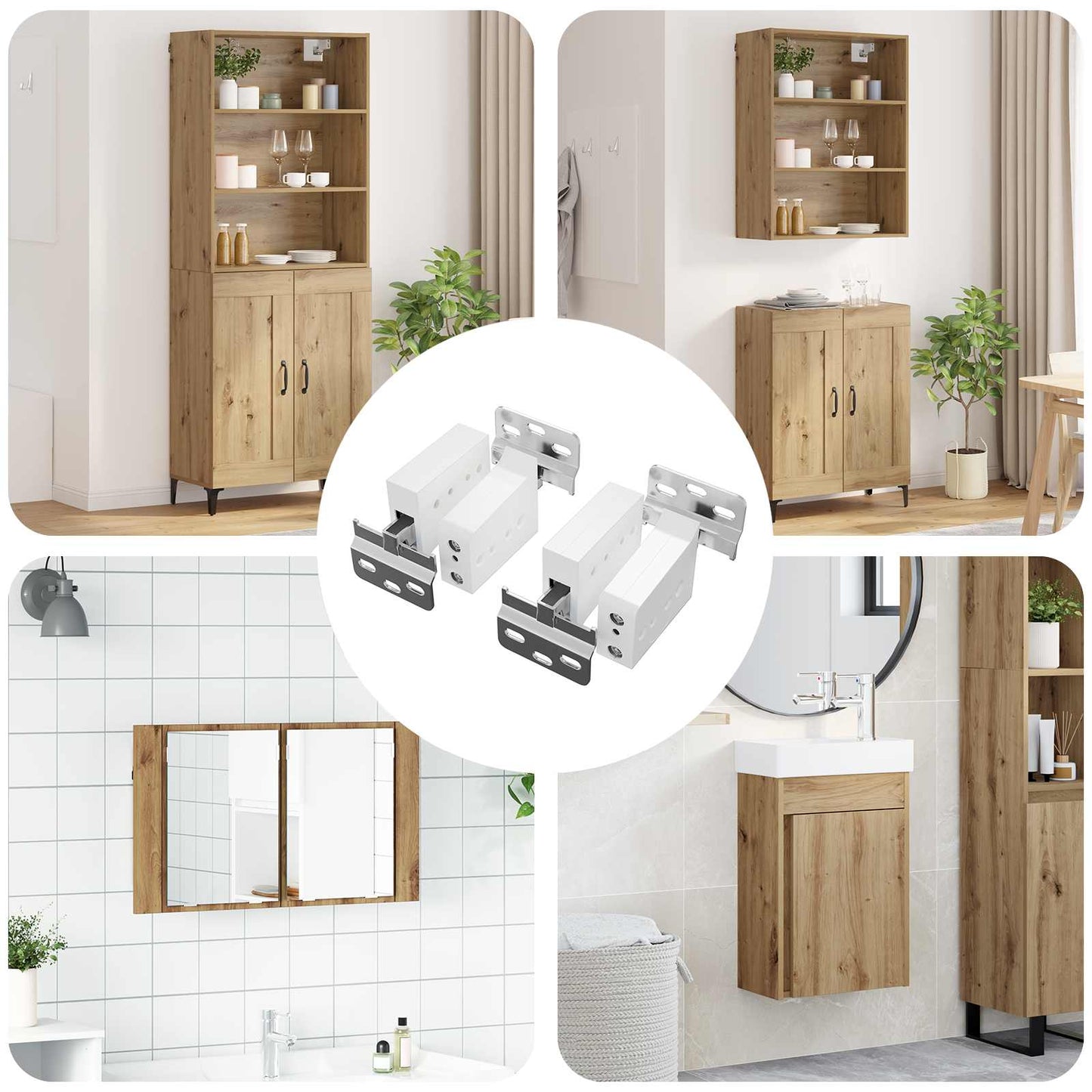 JUNG Vida Schrankhängemontagebügel 2 pcs Weiß 70 x 48 x 19 mm