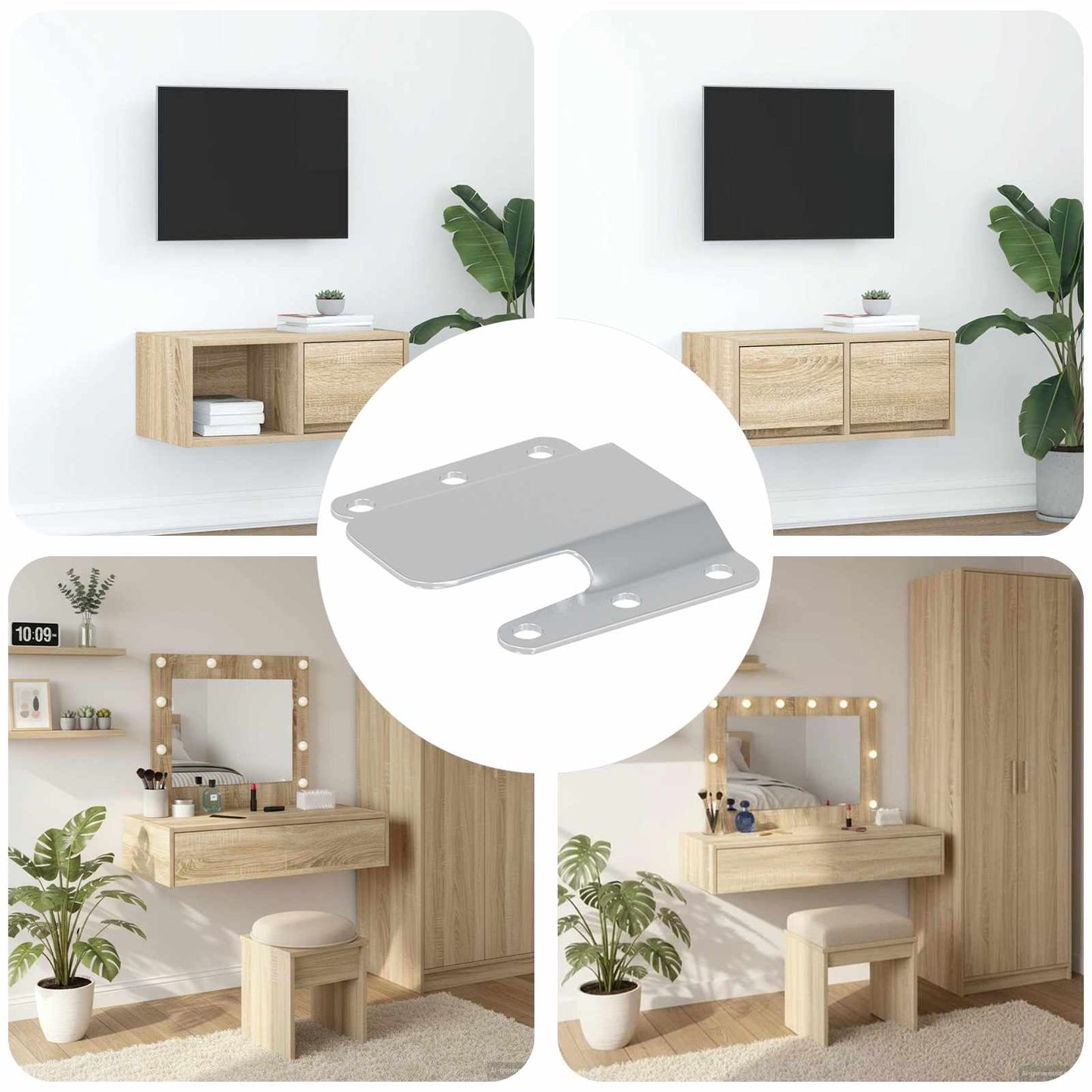 JUNG Vida Flush-Montagehalterung 419 pcs Silber 75 x 66 x 1,4 mm Stahl