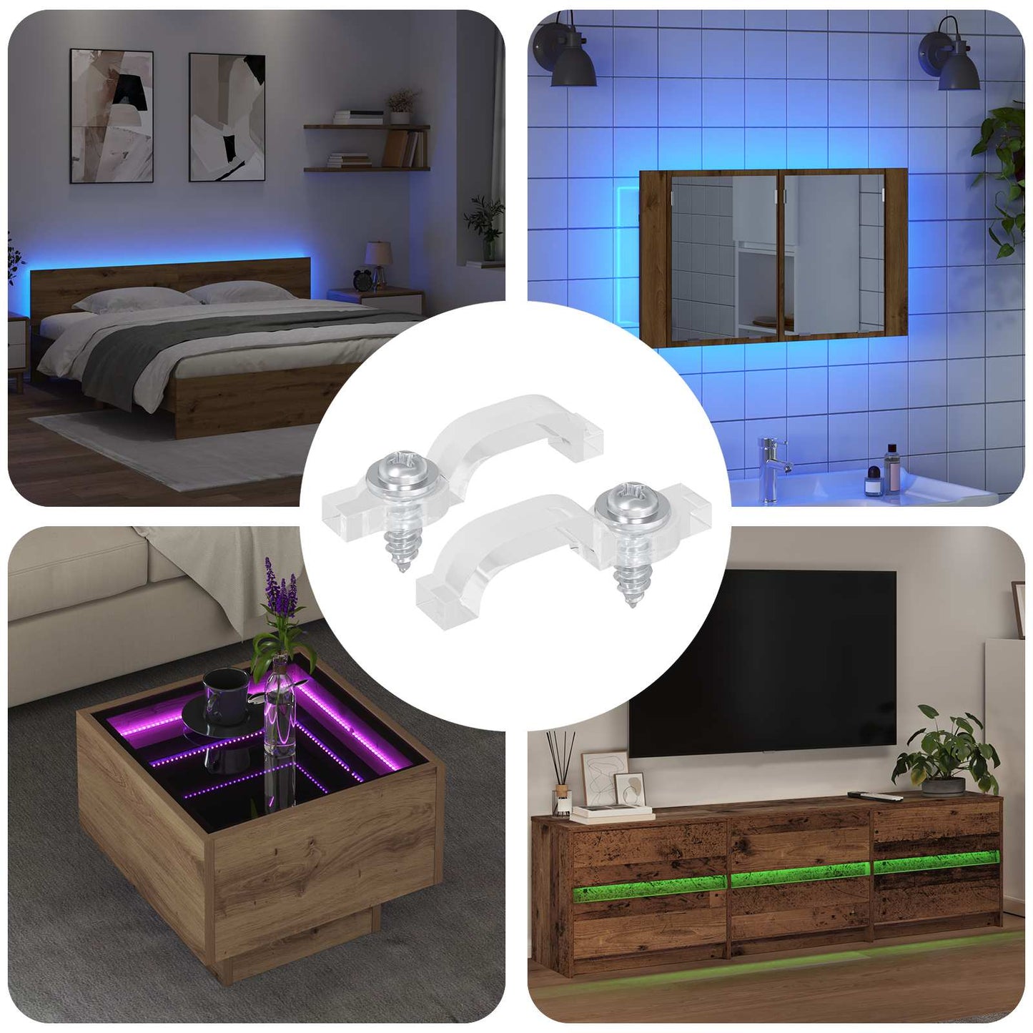 JUNG Vida LED Streifen Clips 2 pcs Transparent 23,8 x 7,3 x 4,3 mm