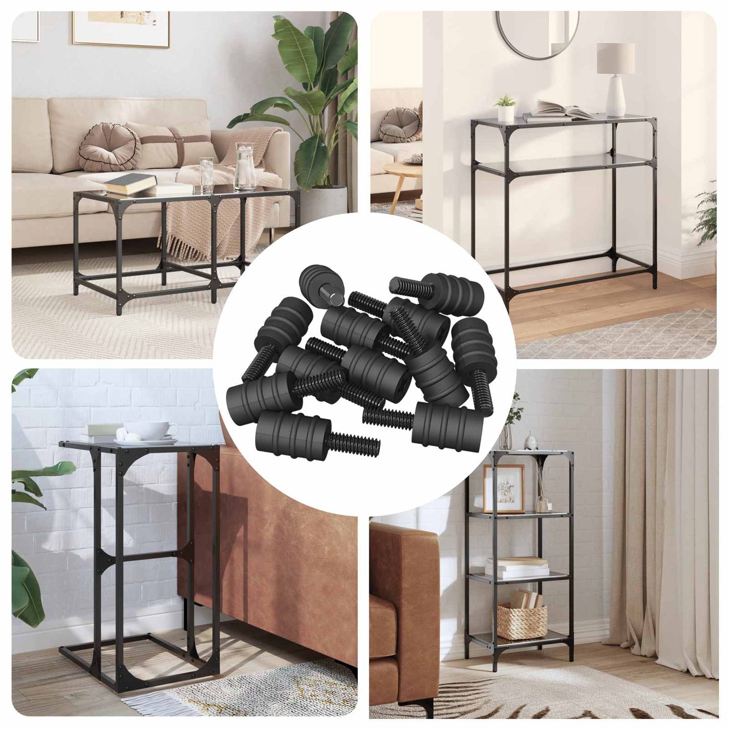JUNG Vida Abstandsschraube 4865 pcs Schwarz M4 Gummi und Stahl