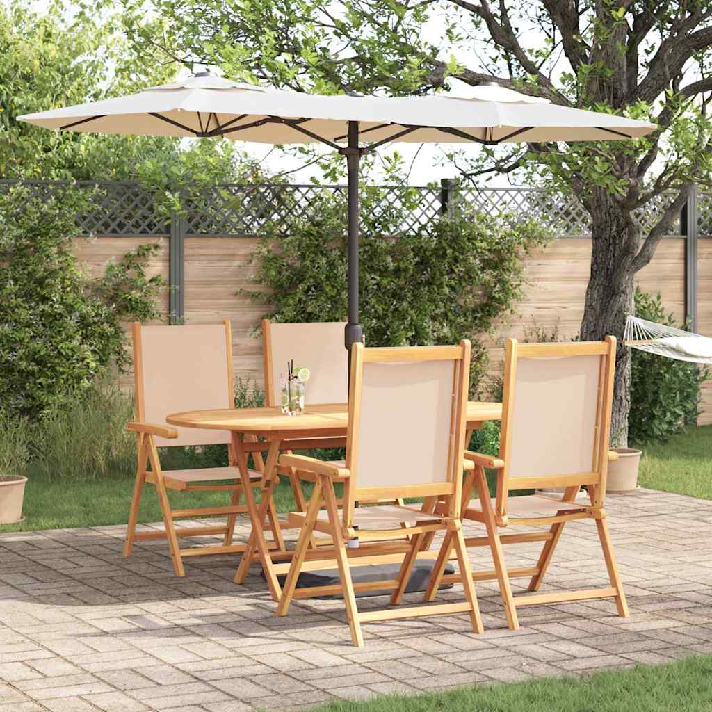 JUNG Vida Garten Essgruppe 5 pcs Beige Massivholz Akazie