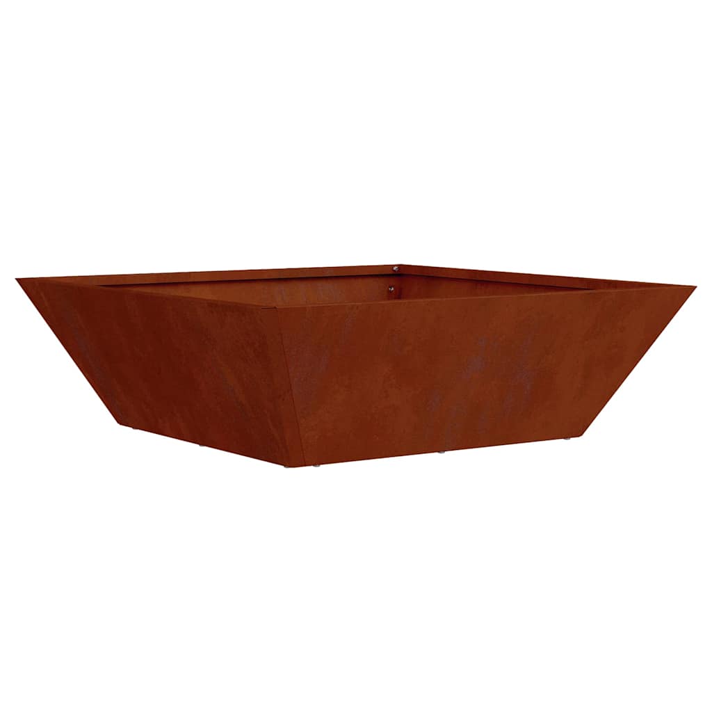 JUNG Vida Garten-Pflanzgefäß Rostig 50 x 50 x 15 cm Wetterfeststahl
