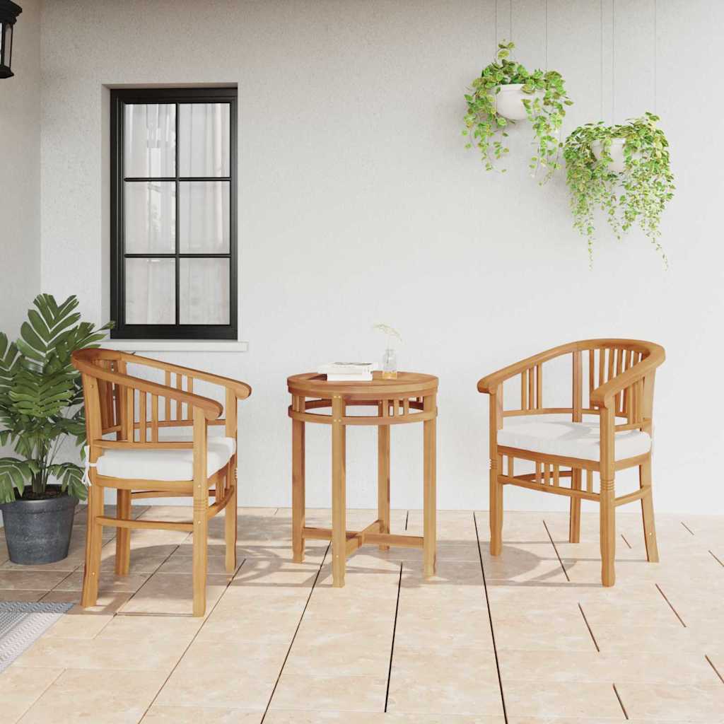 JUNG Vida Stuhl mit Kissen 2 pcs Braun 63 x 58 x 89 cm Massivholz Teak
