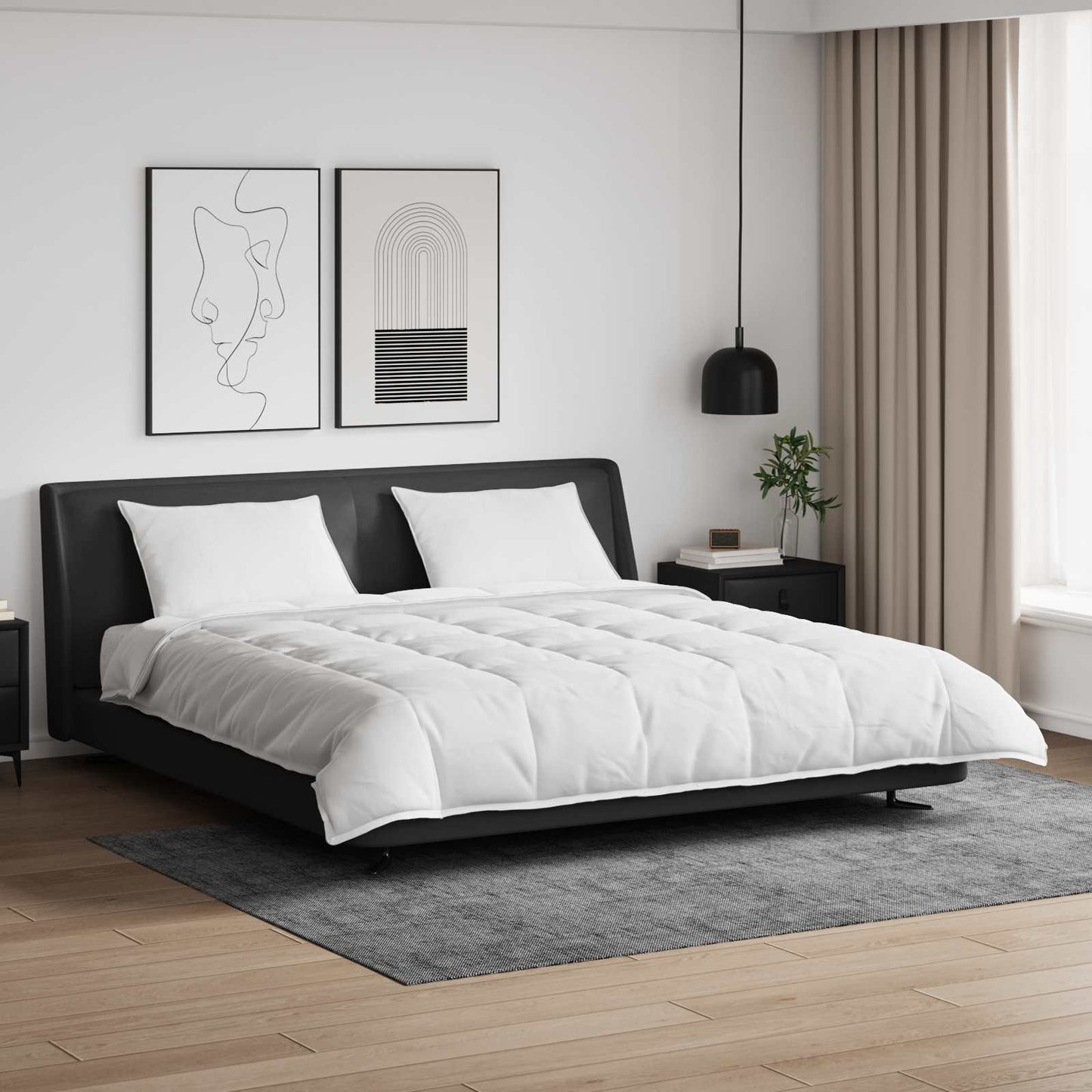 JUNG Vida Bettdecken Set mit Kissen 3 pcs Weiß Daunenfeder