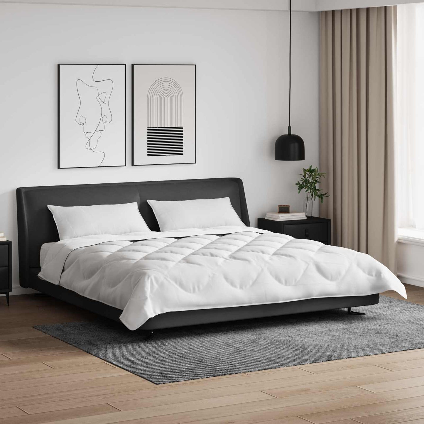 JUNG Vida Decke mit Kissen mit Kissen 3 pcs Weiß Mikrofaser
