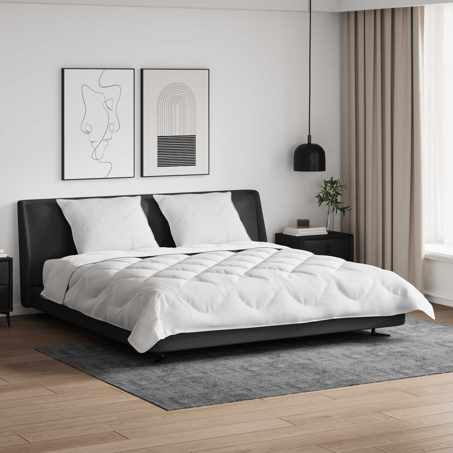 JUNG Vida Decke mit Kissen mit Kissen 3 pcs Weiß Mikrofaser
