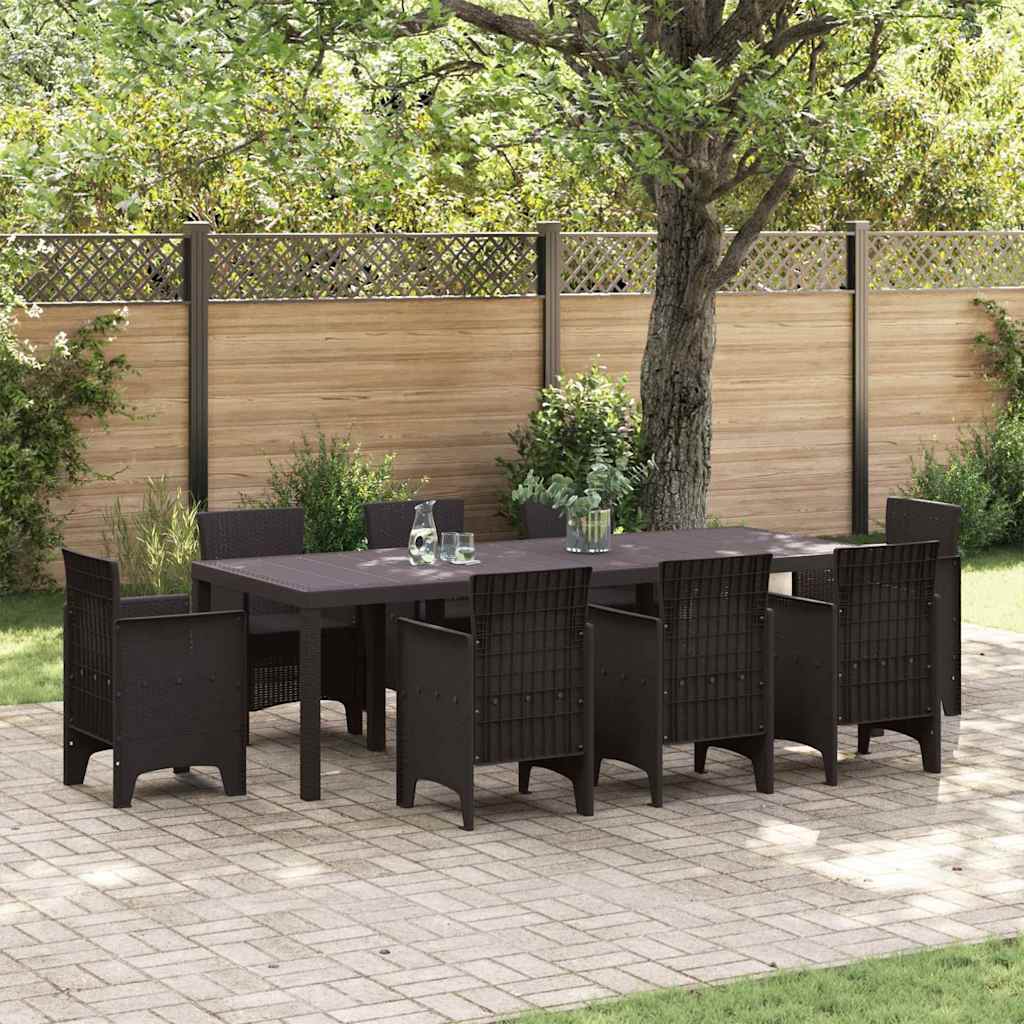 JUNG Vida Gartentisch Braun 250 x 100 x 73 cm Poly-Rattan