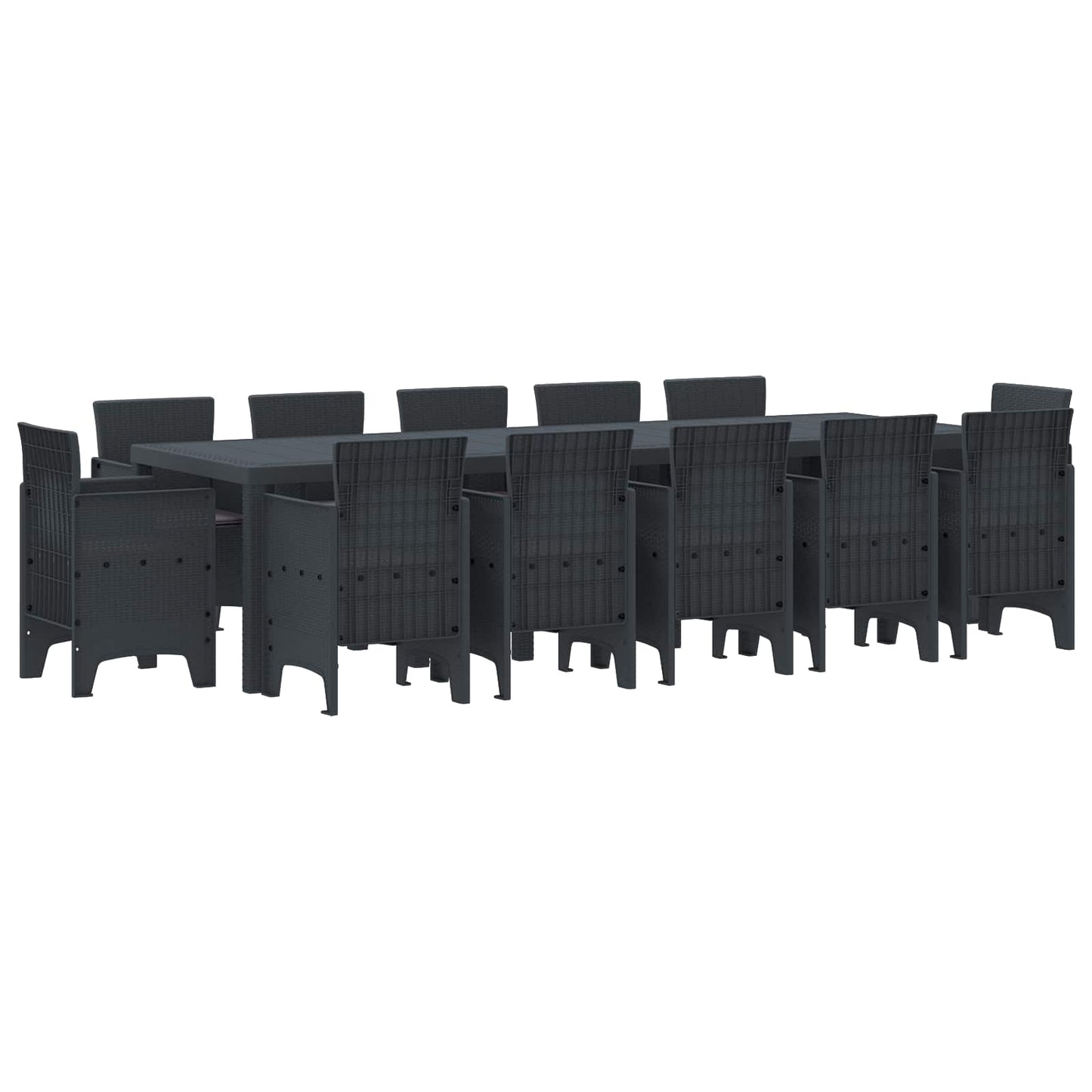 JUNG Vida Garten Essgruppe mit Kissen 13 pcs Anthrazit Kunststoff