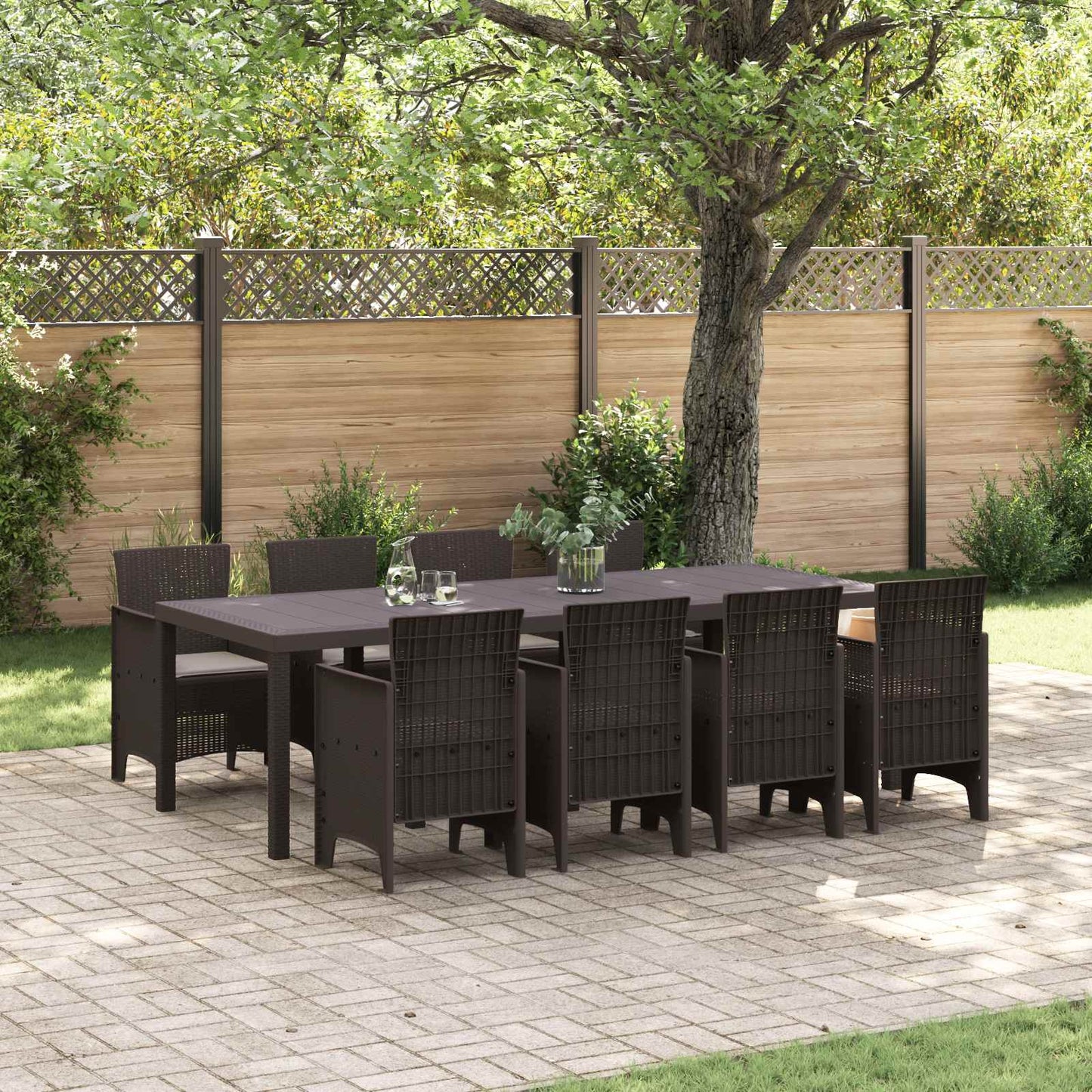 JUNG Vida Garten Essgruppe 9 pcs Braun Polypropylen