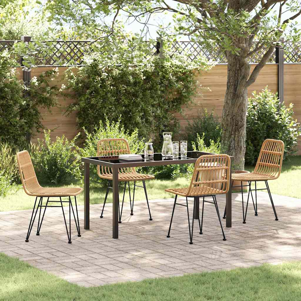JUNG Vida Garten Essgruppe 5 pcs Braun Pulverbeschichteter Stahl