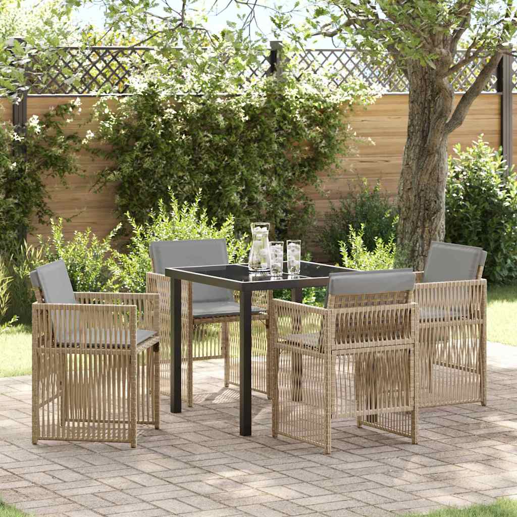 JUNG Vida Garten Essgruppe 5 pcs Beige Pulverbeschichteter Stahl