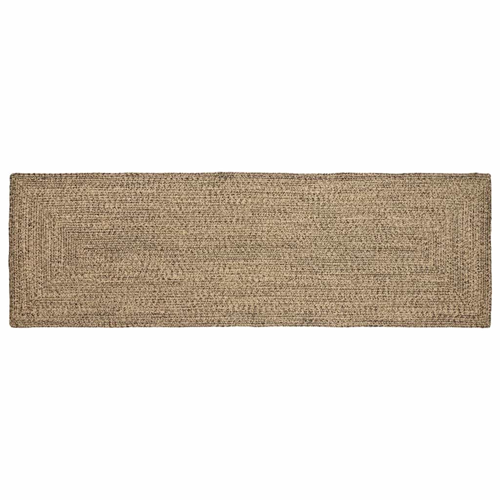 JUNG Vida Bereichsteppiche Natürlich und Schwarz 80 x 200 cm Jute