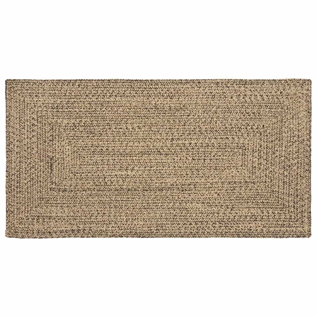 JUNG Vida Bereichsteppiche Natürlich und Schwarz 100 x 200 cm Jute