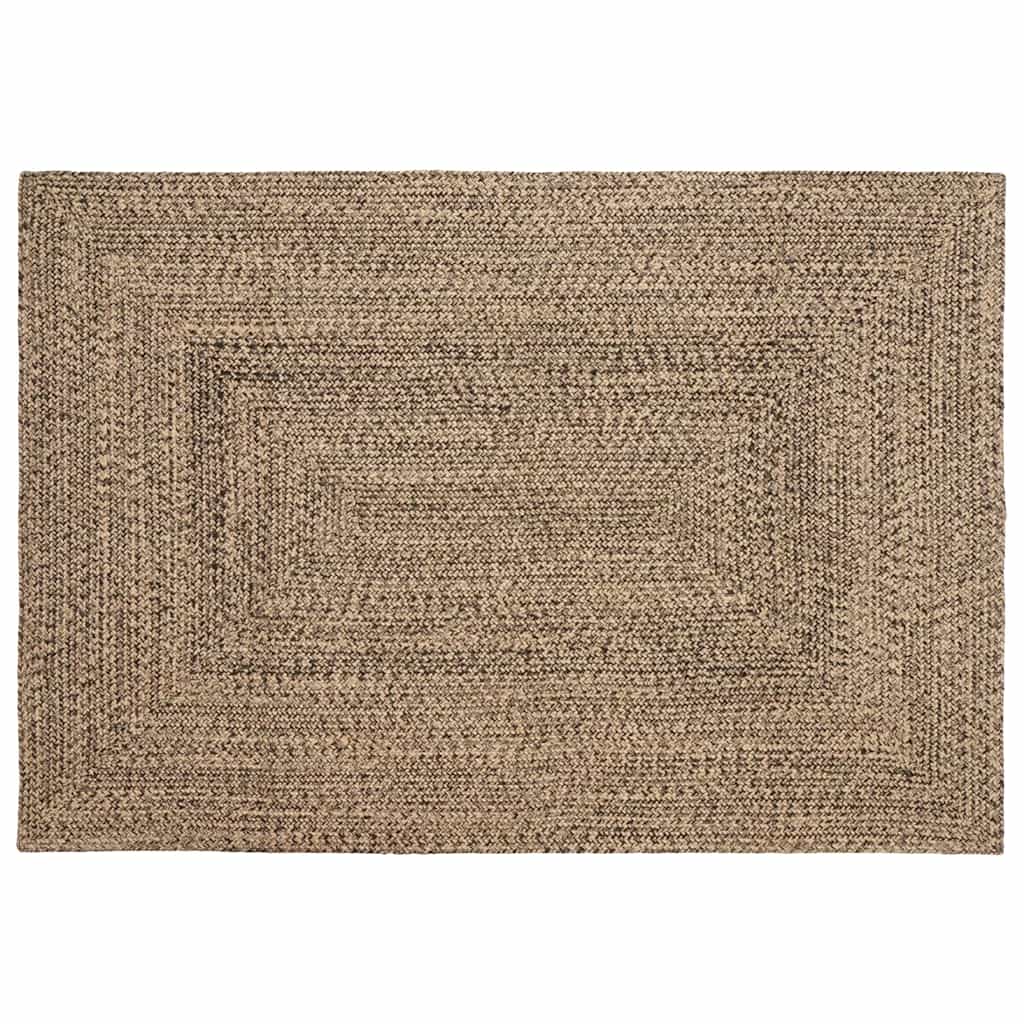 JUNG Vida Bereichsteppiche Natürlich und Schwarz 140 x 200 cm Jute