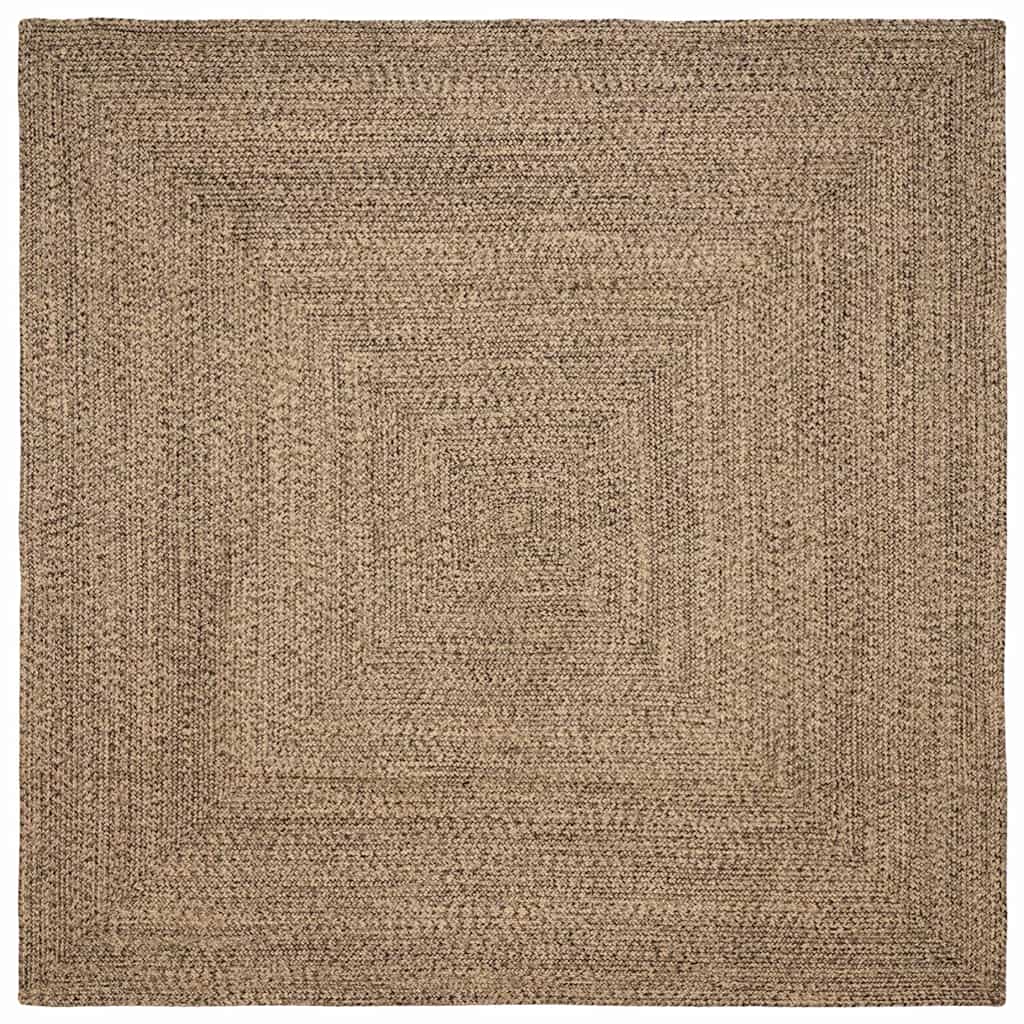 JUNG Vida Bereichsteppiche Natürlich und Schwarz 240 x 240 cm Jute