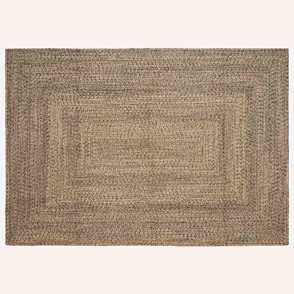 JUNG Vida Bereichsteppiche Natürlich und Schwarz 240 x 340 cm Jute