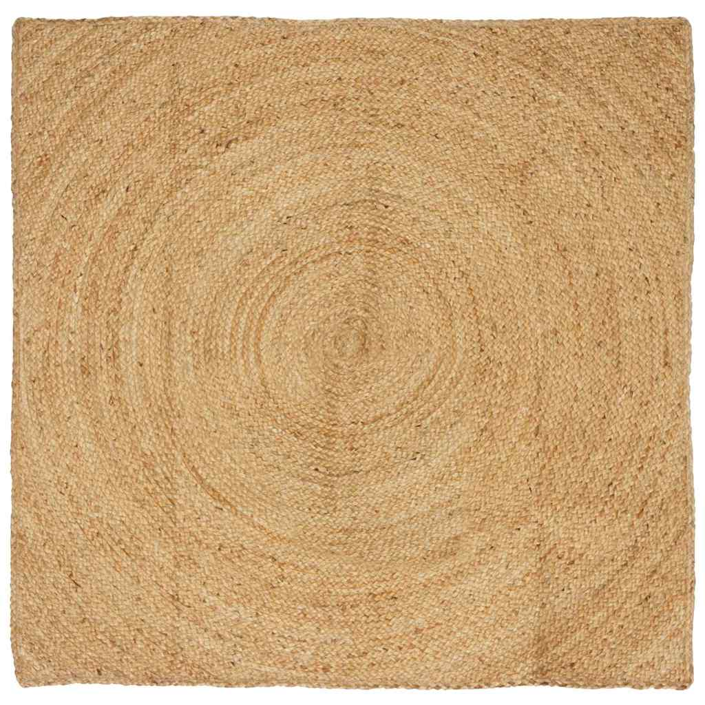 JUNG Vida Bereichsteppiche Quadratisch Braun 160 x 160 cm Jute