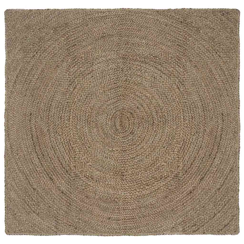 JUNG Vida Bereichsteppiche Quadratisch Grau 160 x 160 cm Jute