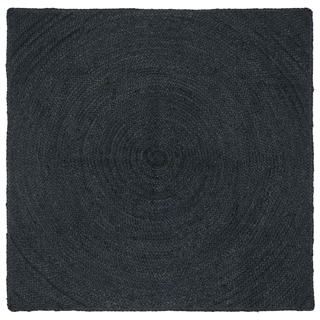 JUNG Vida Bereichsteppiche Quadratisch Dunkelgrau 160 x 160 cm Jute