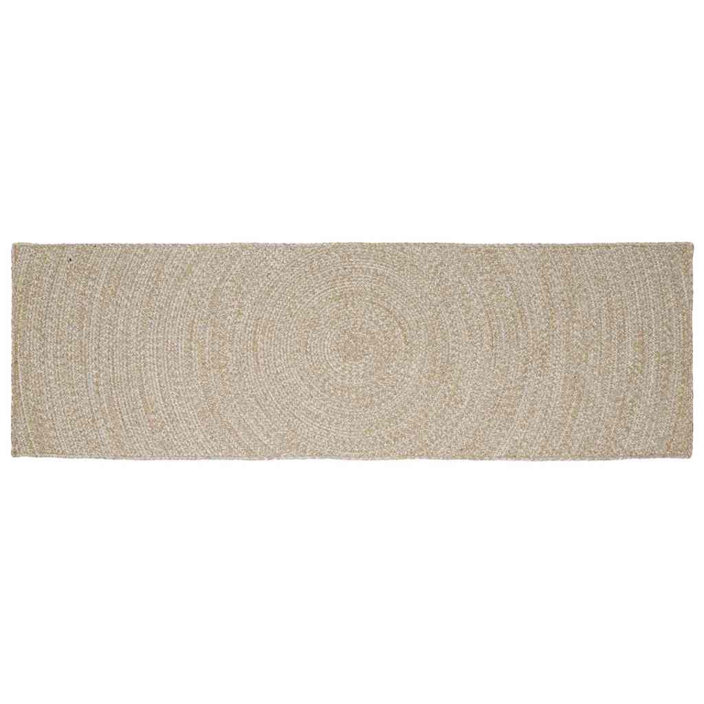 JUNG Vida Bereichsteppiche Natürlich und Weiß 80 x 200 cm Jute