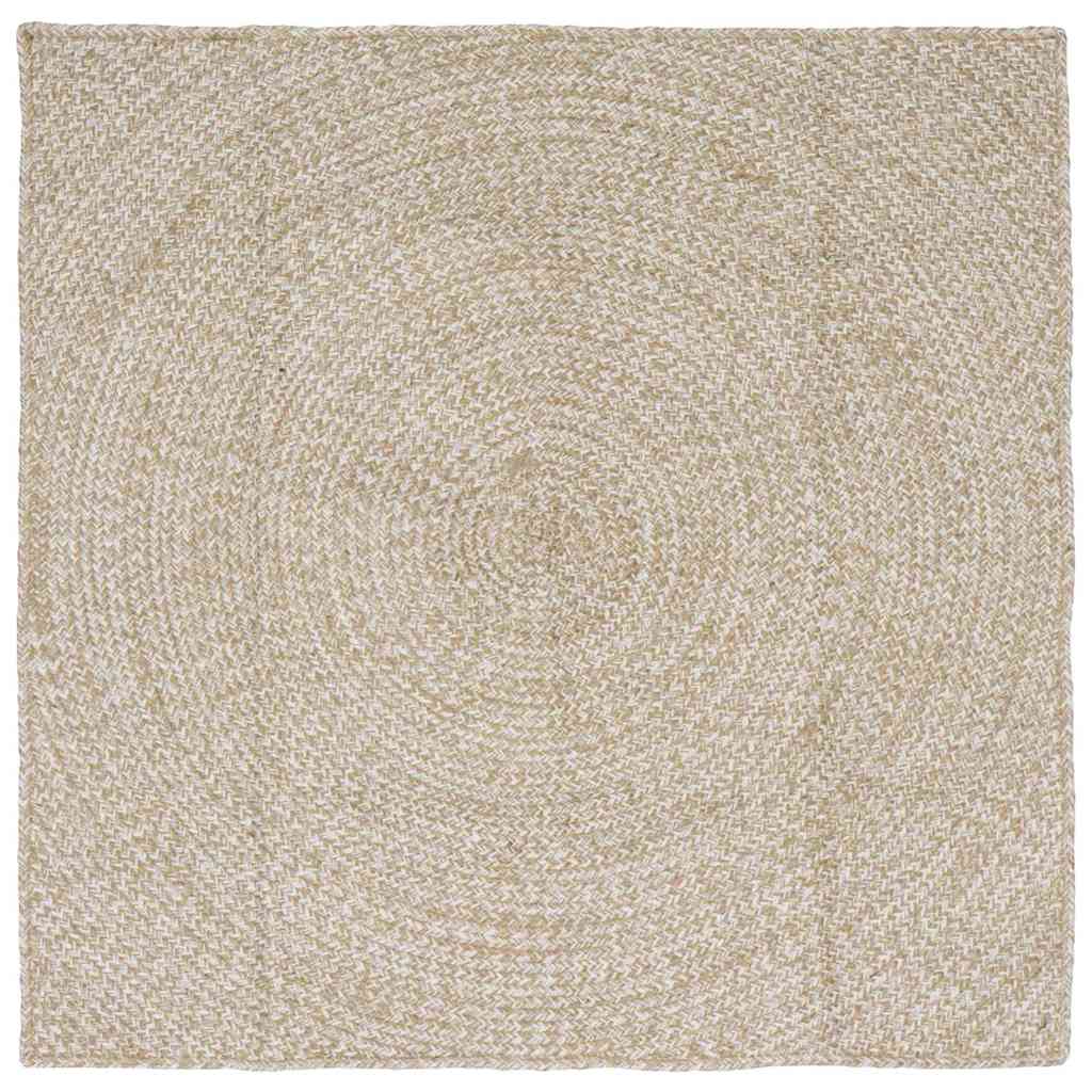JUNG Vida Bereichsteppiche Natürlich und Weiß 160 x 160 cm Jute