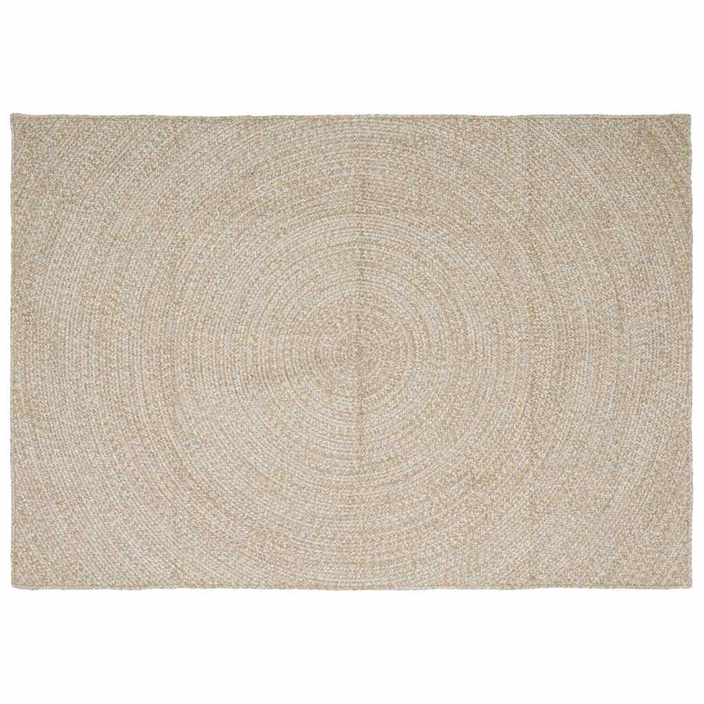 JUNG Vida Bereichsteppiche Natürlich und Weiß 160 x 230 cm Jute