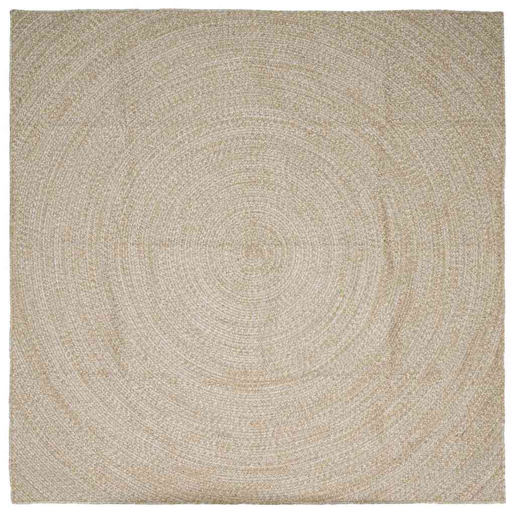 JUNG Vida Bereichsteppiche Natürlich und Weiß 200 x 200 cm Jute