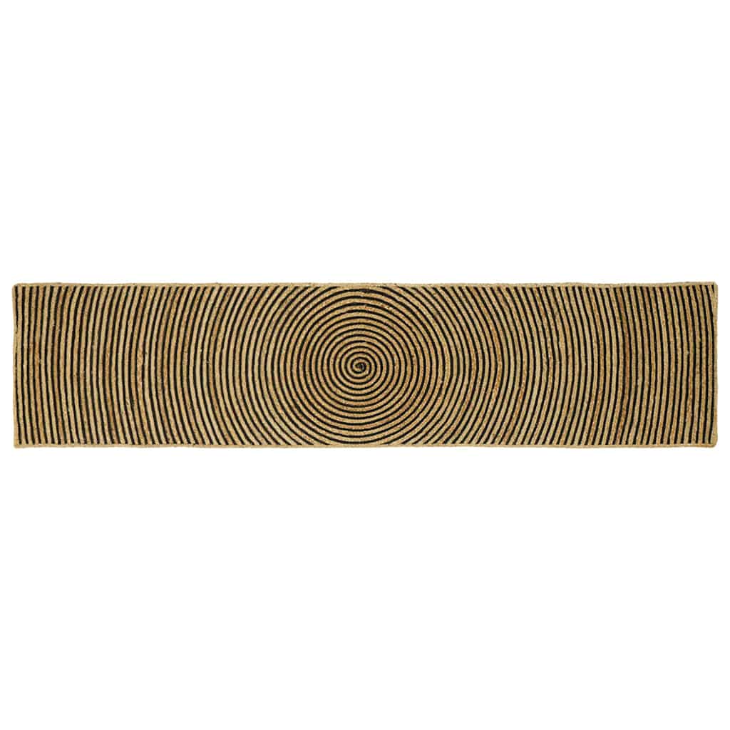 JUNG Vida Teppich Natürlich und Schwarz 60 x 250 cm Jute