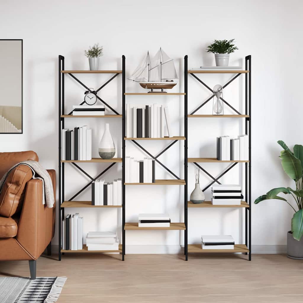 JUNG Vida Bücherregal Artisan-Eiche 156 x 25 x 167 cm Holzwerkstoff