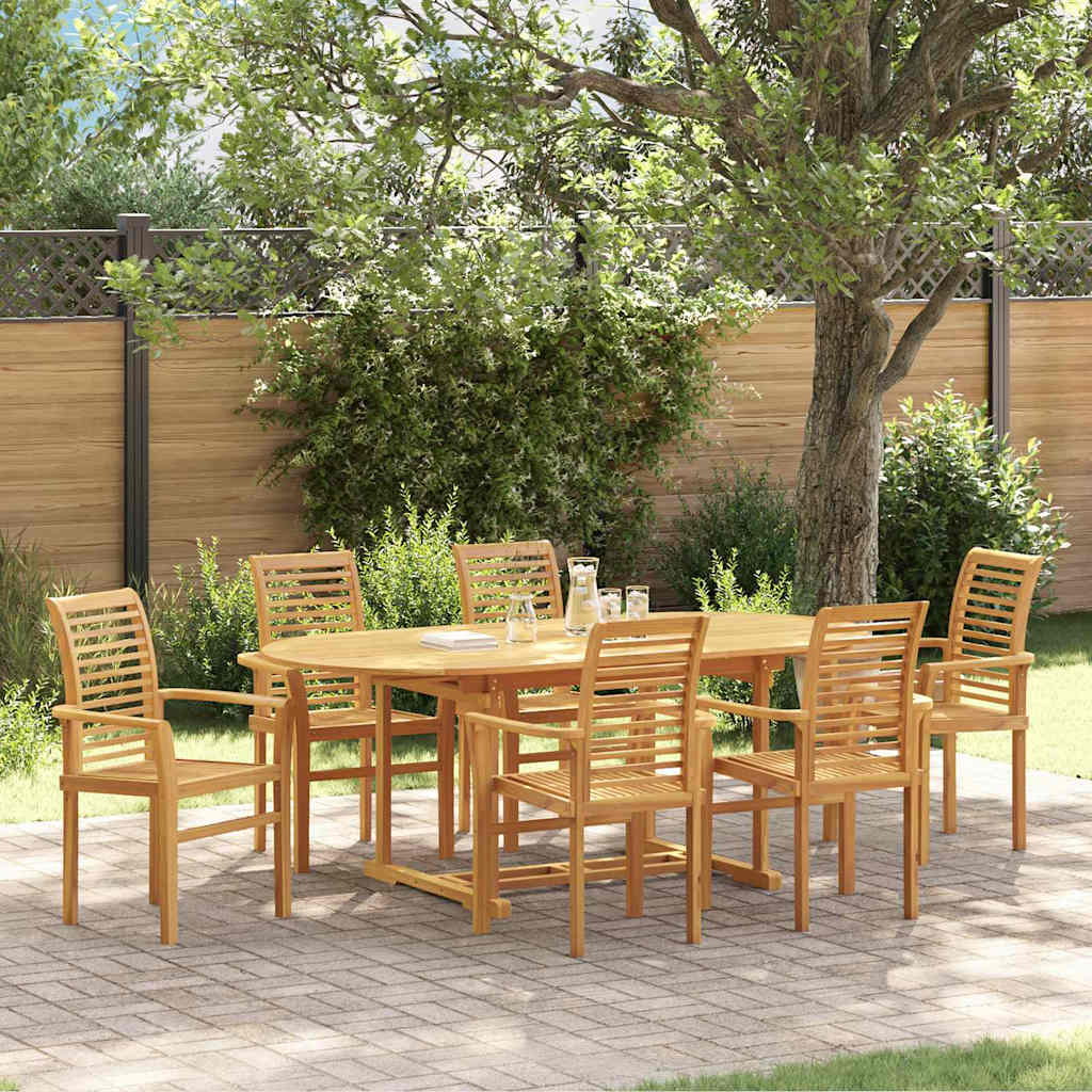 JUNG Vida Garten Essgruppe 7 pcs Braun Massivholz Teak