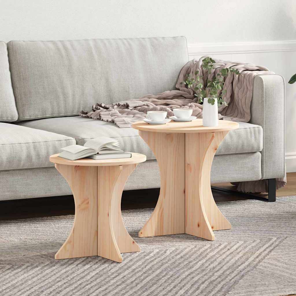 JUNG Vida Couchtisch 2 pcs Natur Massivholz Kiefer