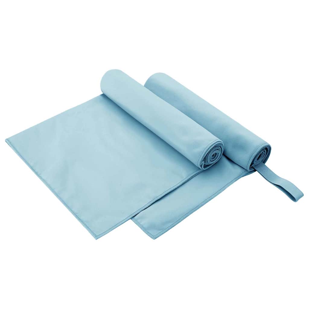JUNG Vida Sporthandtücher 2 pcs Blau 100 x 50 cm Polyester und Polyamid