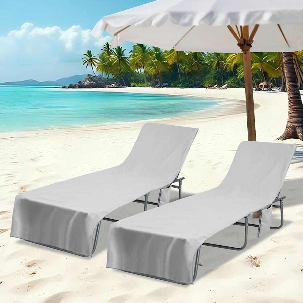 JUNG Vida Sonnenliege-Tücher 2 pcs Grau 210 x 75 cm