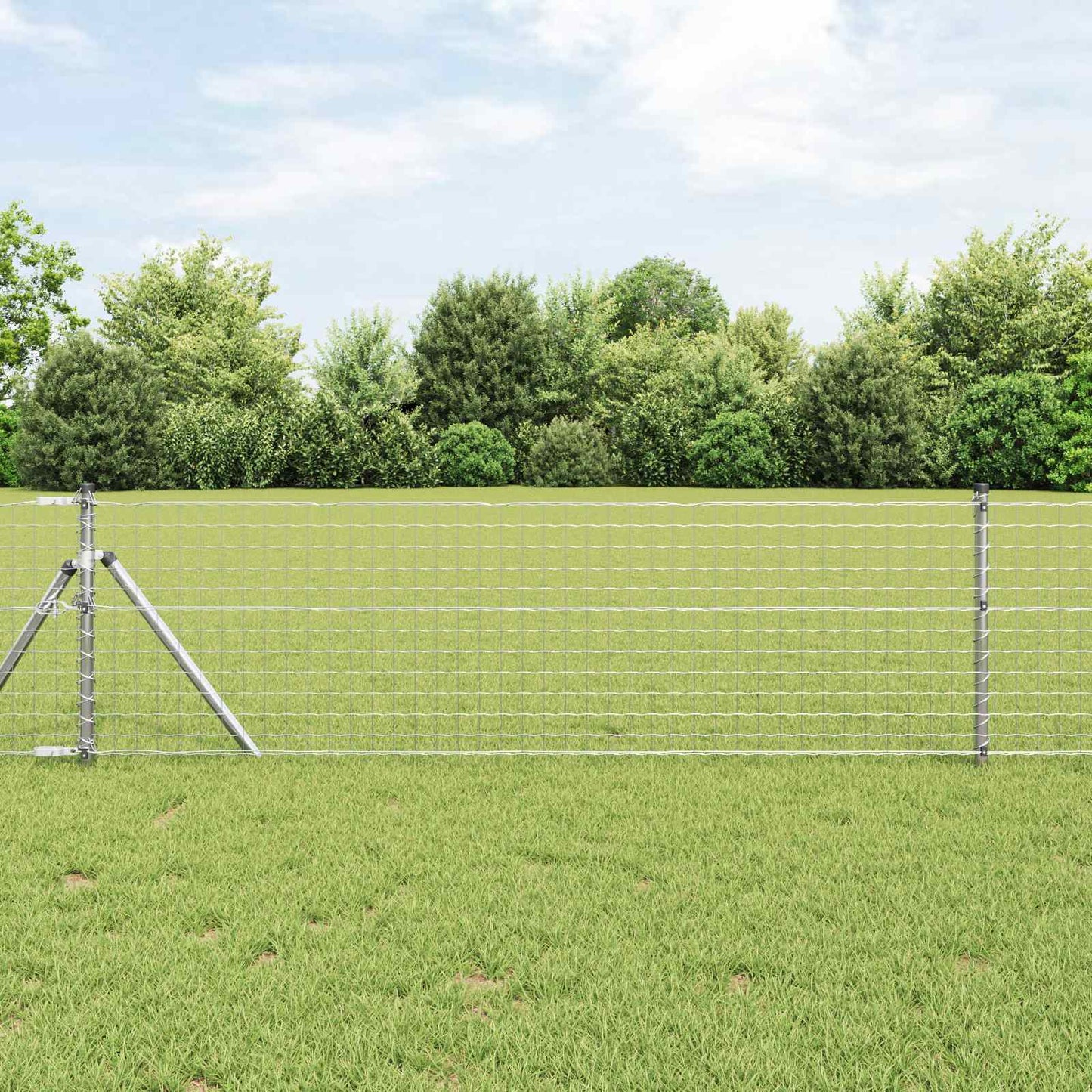 JUNG Vida Zaunpfosten 12 pcs Silber 100 cm Pulverbeschichteter Stahl