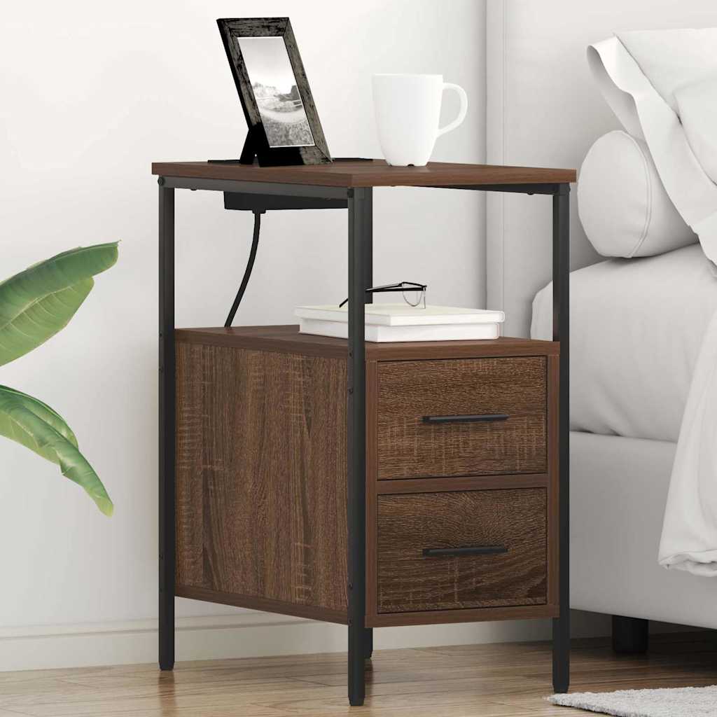 JUNG Vida Nachttisch 2 pcs Braun Eichen-Optik 30 x 48 x 61 cm