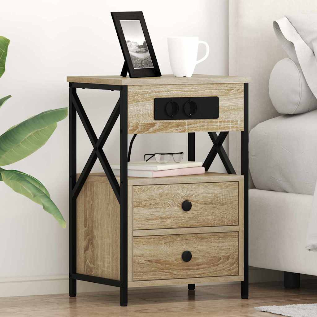 JUNG Vida Nachttisch Sonoma-Eiche 40 x 31 x 60 cm Holzwerkstoff