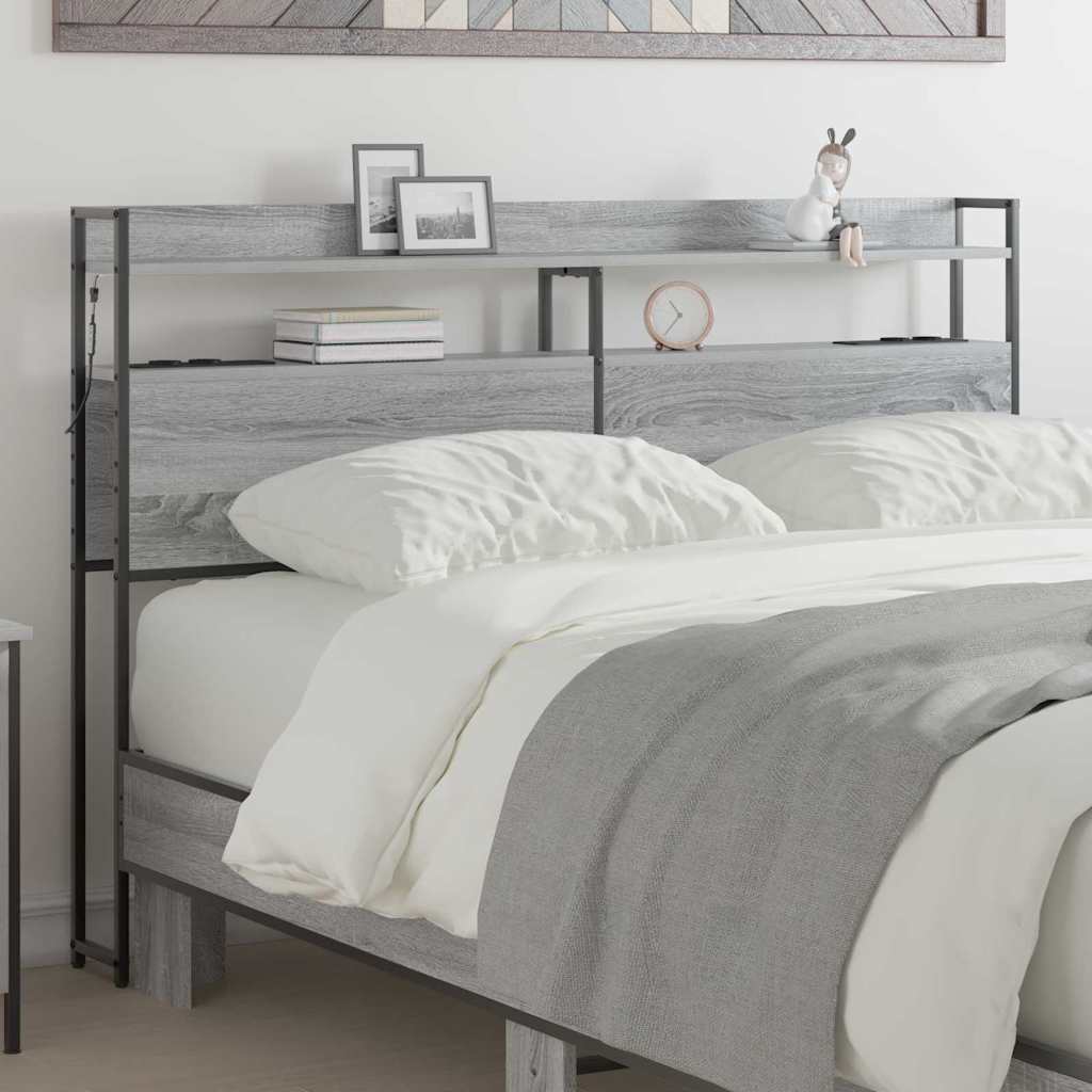 JUNG Vida Aufbewahrungskopfteil Grau Sonoma 150 cm Holzwerkstoff