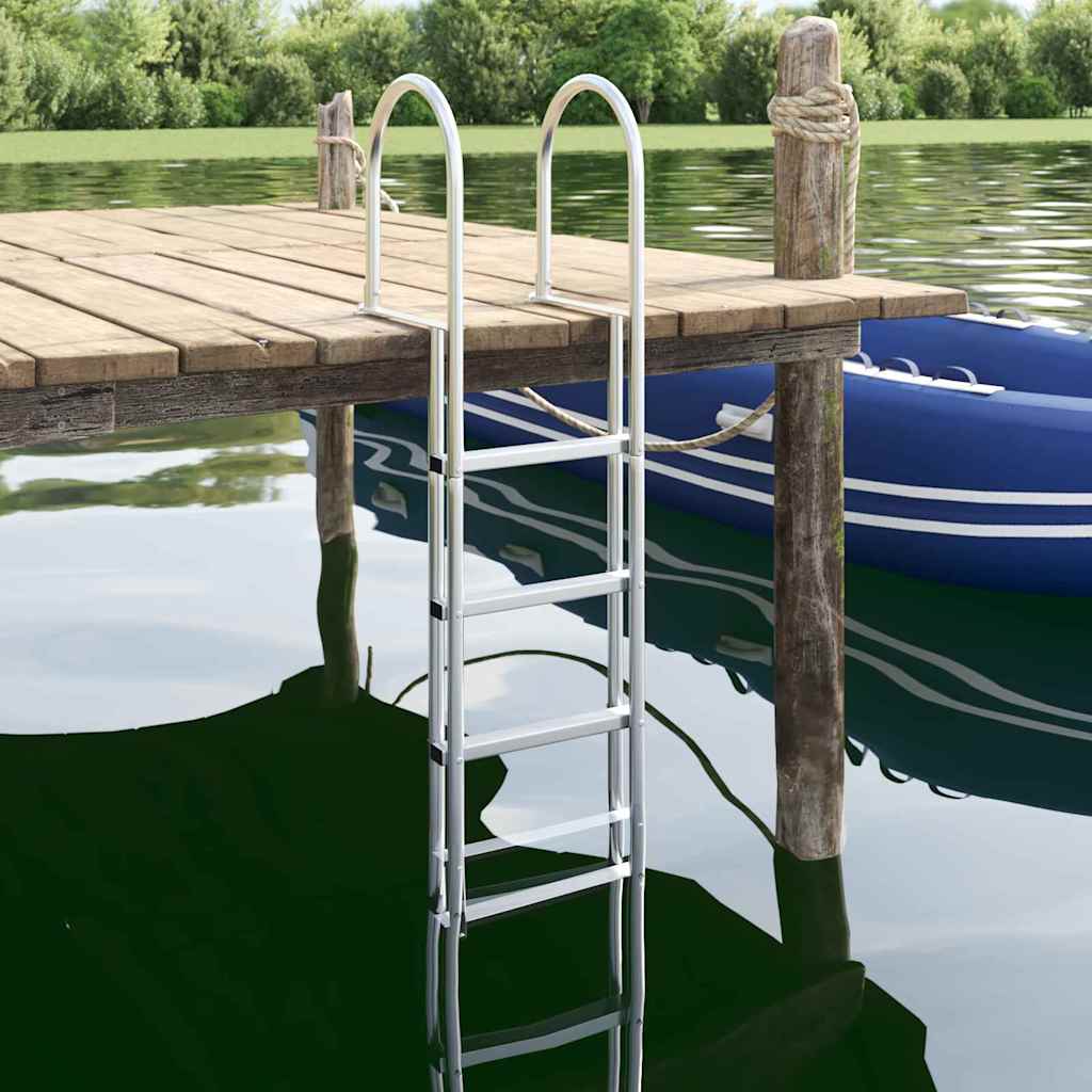 JUNG Vida 5-Stufen Dockleiter Silber 45 ×11,5 ×190 cm Aluminium