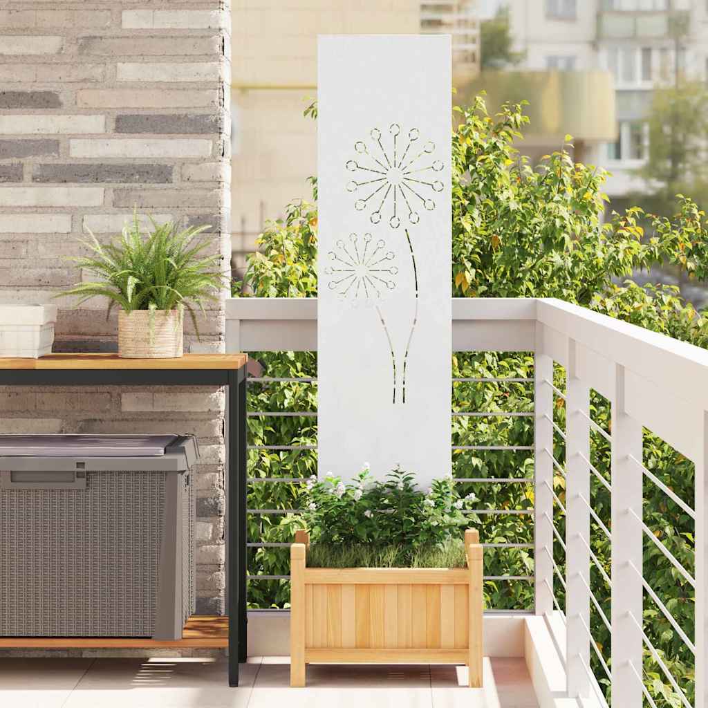 JUNG Vida Garten Sichtschutz-Leinwand Weiß 32 x 140 cm
